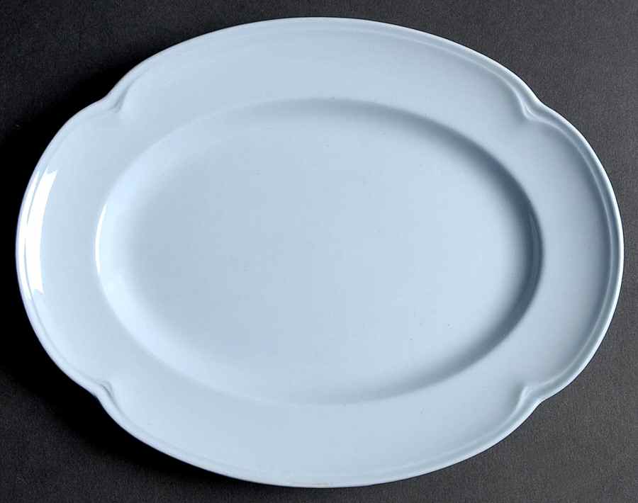 Greydawn Blue 8" Oval Serving Platter by Johnson Brothers-1