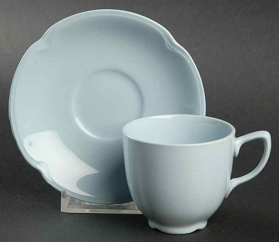 Greydawn Blue Flat Demitasse Cup & Saucer Set by Johnson Brothers-1