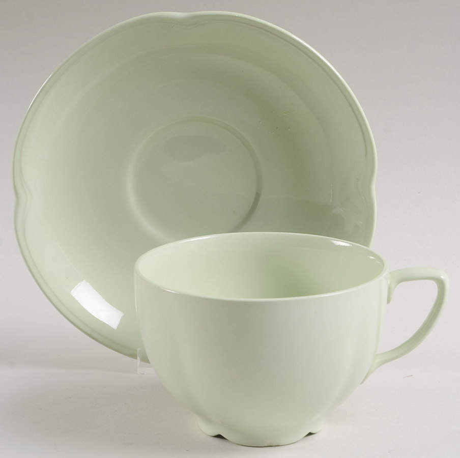 Greendawn Flat Cup & Saucer Set by Johnson Brothers-1