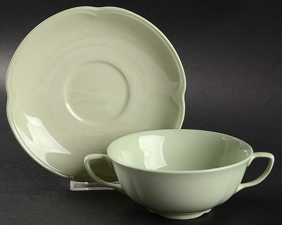 Greendawn Flat Cream Soup Bowl & Saucer Set by Johnson Brothers-1
