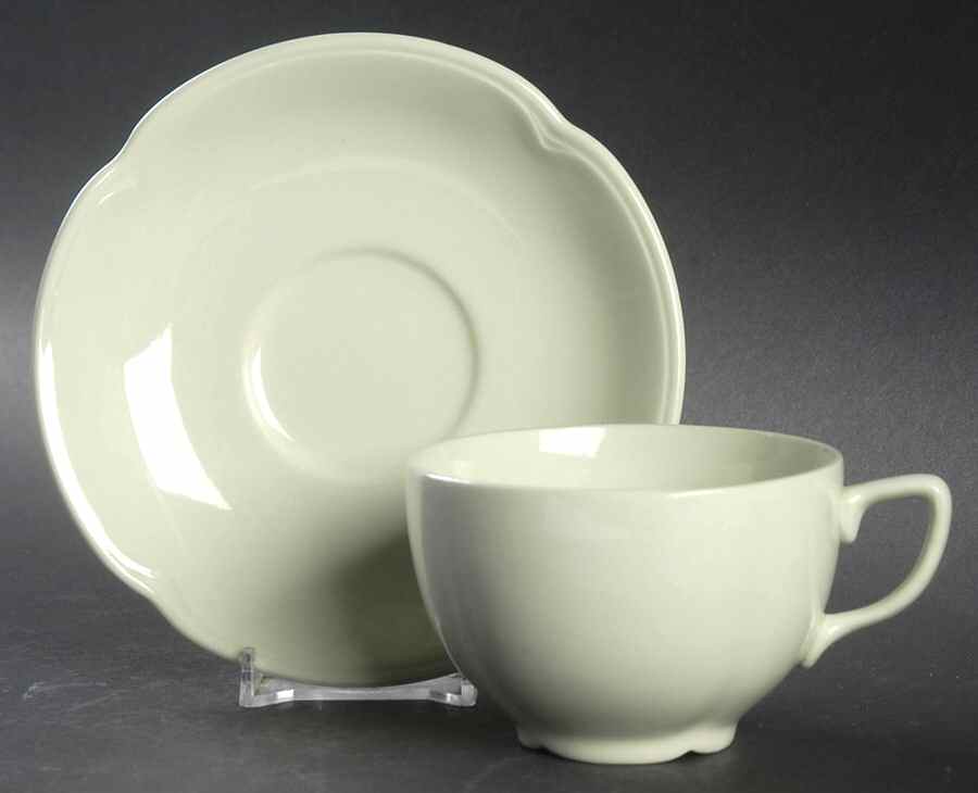Greendawn Flat Cup & Saucer Set by Johnson Brothers-1