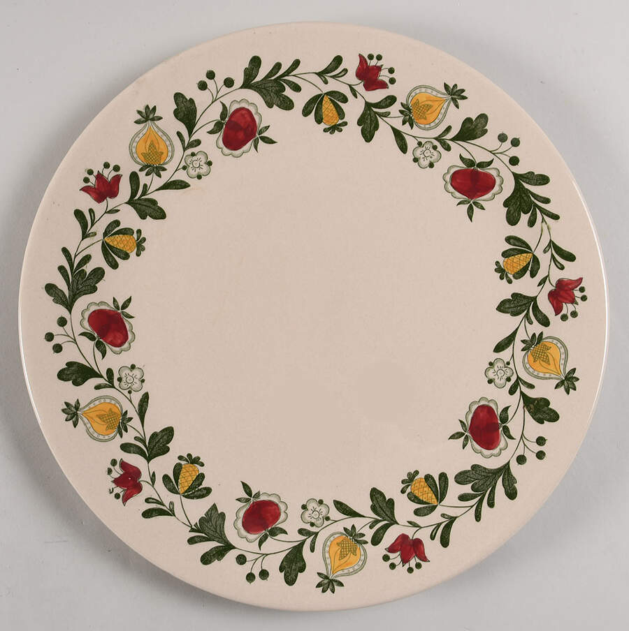 Gretchen Green 12" Chop Plate (Round Platter) by Johnson Brothers-1