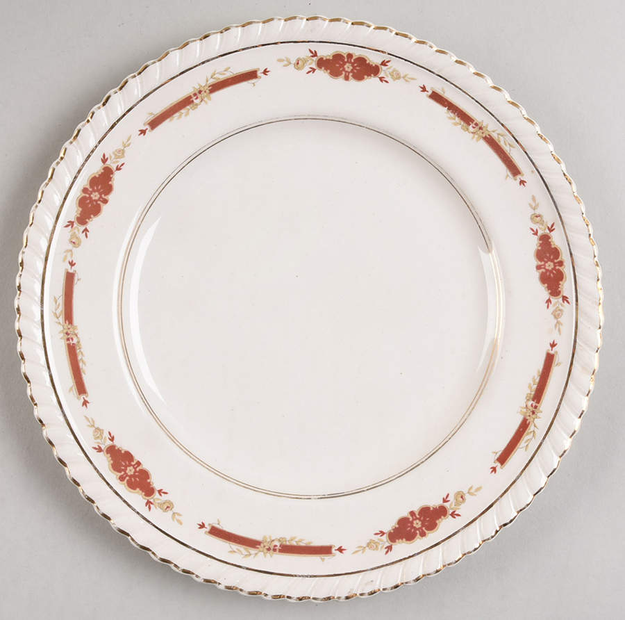 Guildford Maroon Salad Plate by Johnson Brothers-1