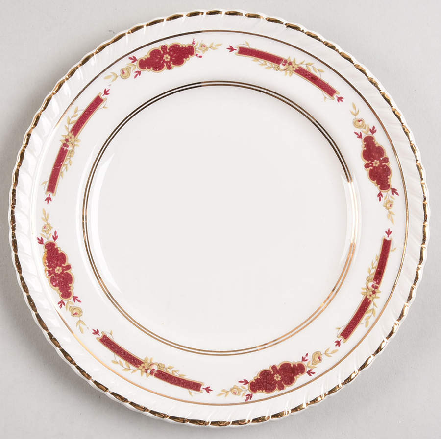 Guildford Maroon Bread & Butter Plate by Johnson Brothers-1