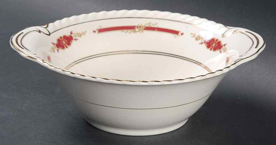 Guildford Maroon Lugged Cereal Bowl by Johnson Brothers-1