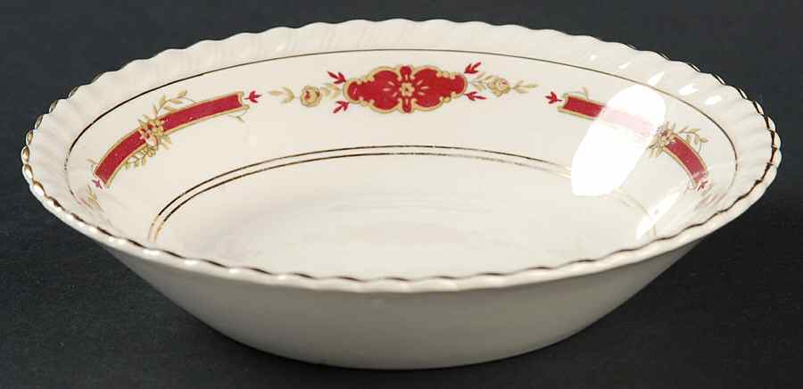 Guildford Maroon Fruit/Dessert (Sauce) Bowl by Johnson Brothers-1