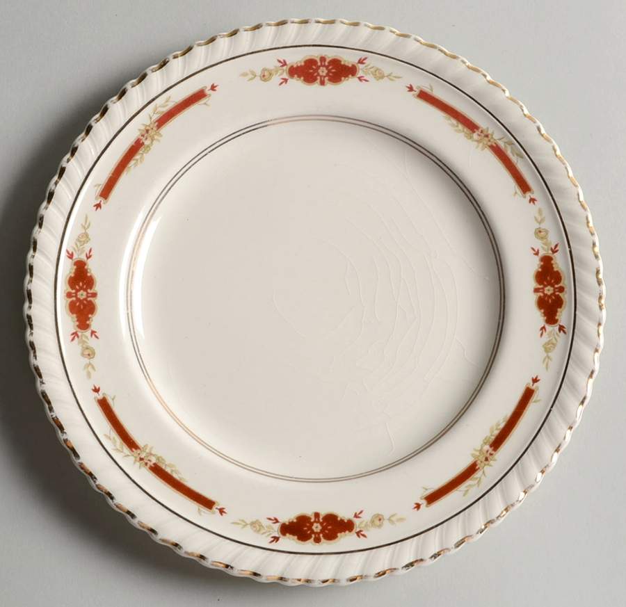 Guildford Maroon Dessert/Pie Plate by Johnson Brothers-1