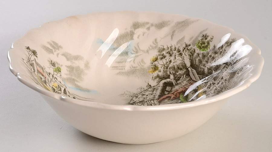 Happy England Green Multicolor 8" Round Vegetable Bowl by Johnson Brothers-1
