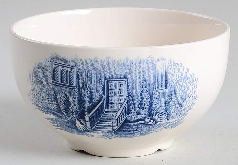 Haddon Hall Blue Open Sugar Bowl by Johnson Brothers-1