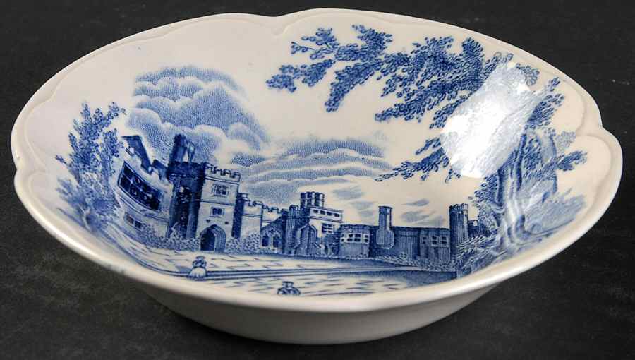 Haddon Hall Blue Fruit/Dessert (Sauce) Bowl by Johnson Brothers-1