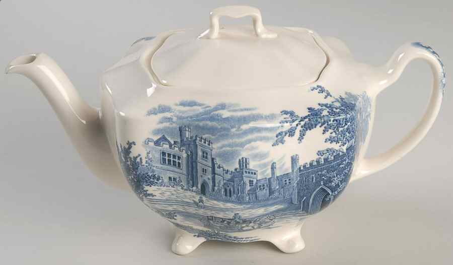 Haddon Hall Blue Teapot & Lid by Johnson Brothers-1