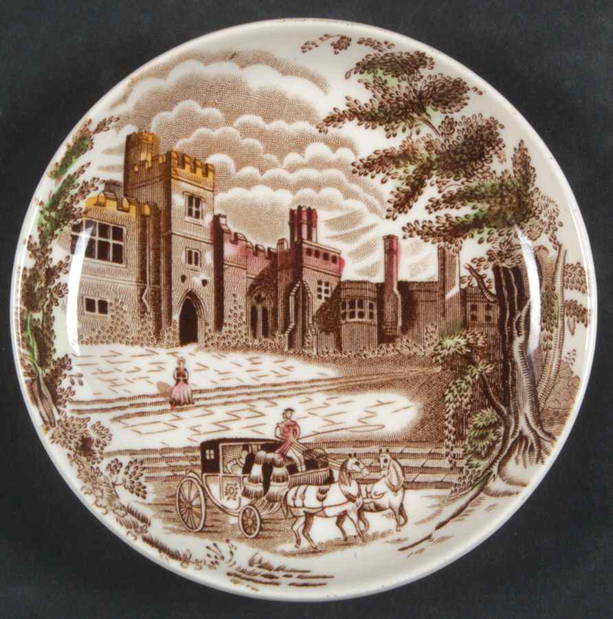 Haddon Hall Brown Multicolor Coaster by Johnson Brothers-1
