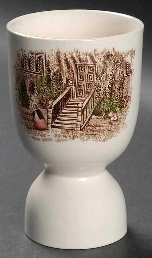 Haddon Hall Brown Multicolor Double Egg Cup by Johnson Brothers-1