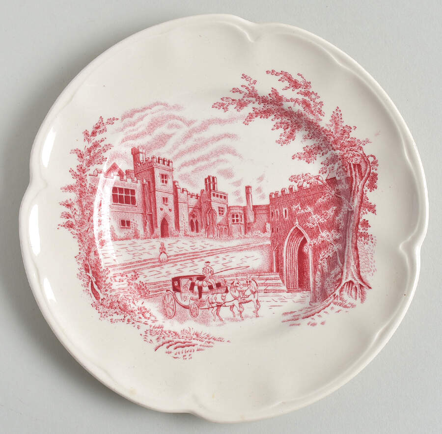 Haddon Hall Pink Dessert/Pie Plate by Johnson Brothers-1