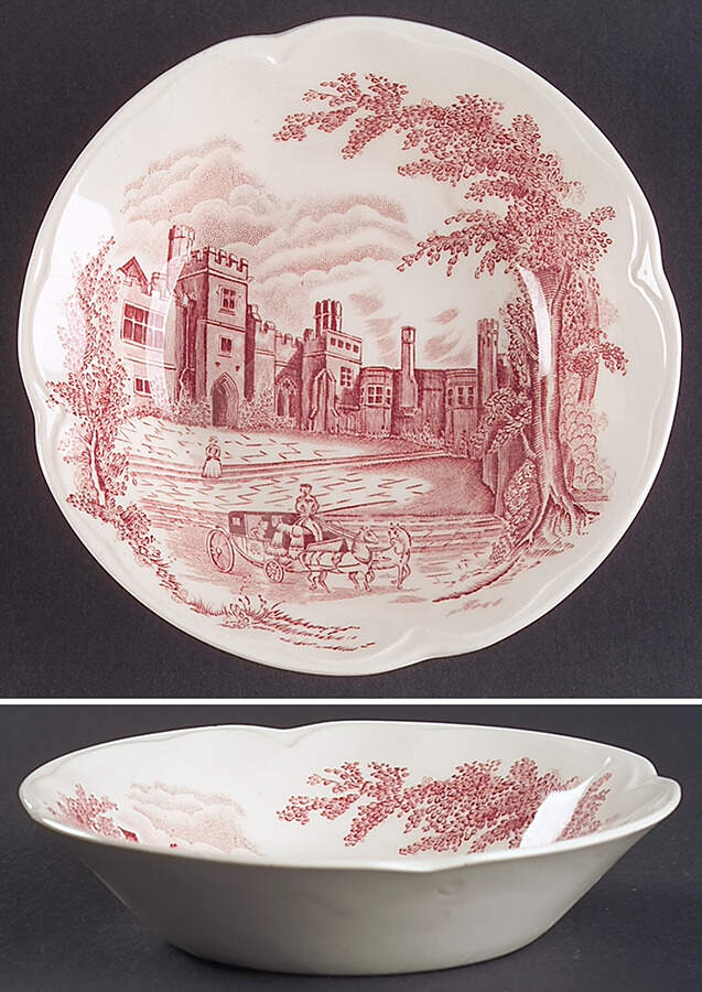 Haddon Hall Pink Fruit/Dessert (Sauce) Bowl by Johnson Brothers-1