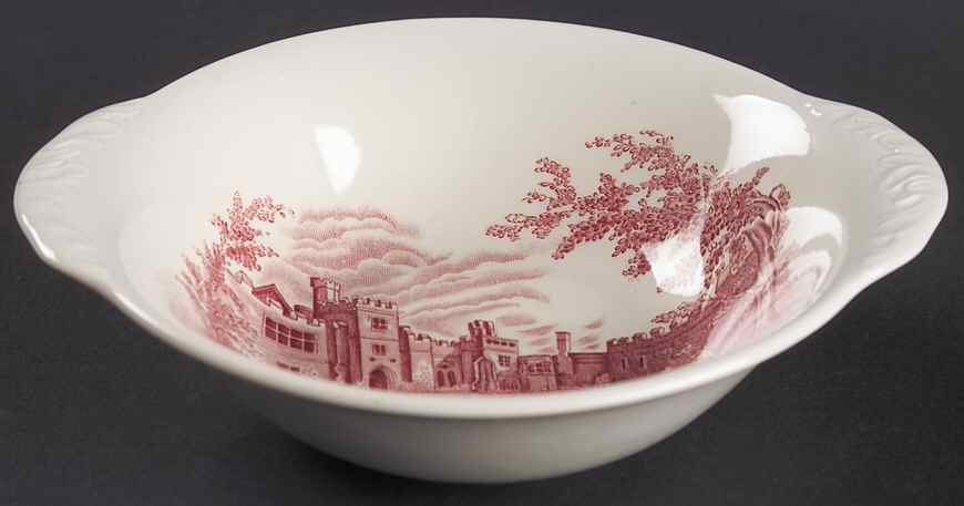 Haddon Hall Pink Lugged Cereal Bowl by Johnson Brothers-1