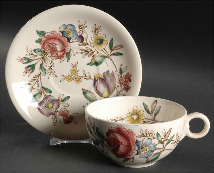 Hampshire Flat Cup & Saucer Set by Johnson Brothers-1