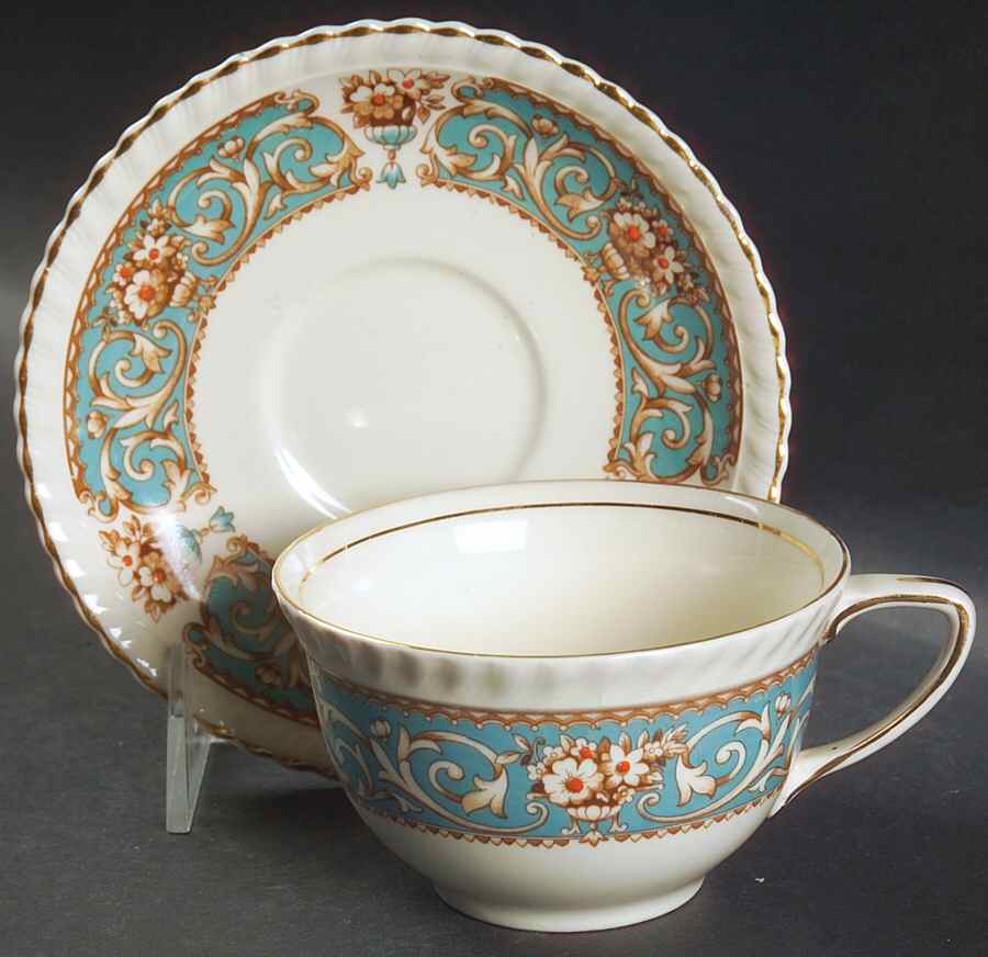 Hampton Flat Cup & Saucer Set by Johnson Brothers-1