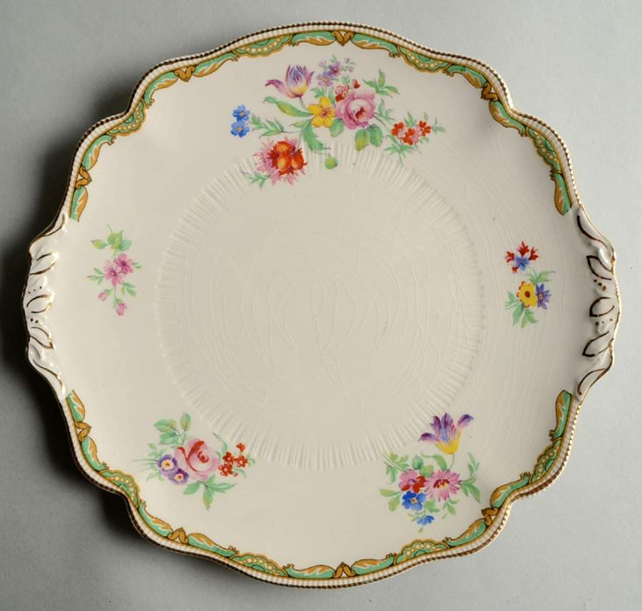 Hanford Square Handled Cake Plate by Johnson Brothers-1