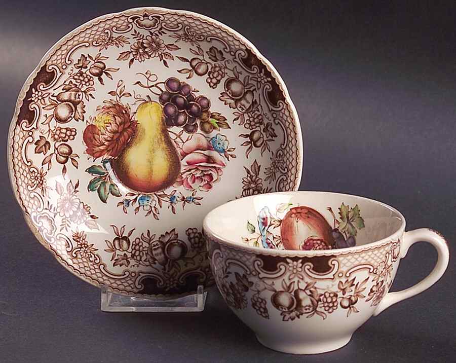 Harvest Flat Cup & Saucer Set by Johnson Brothers-1