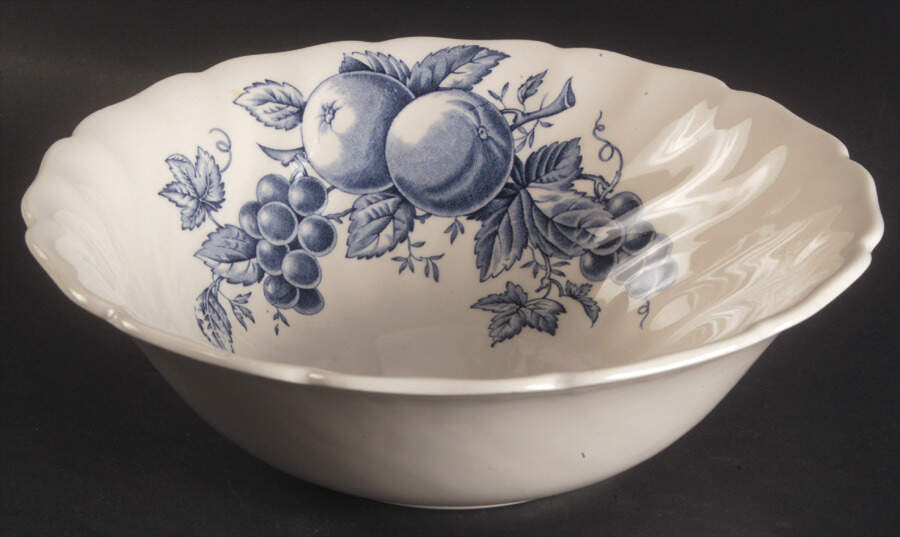 Harvest Time Blue 8" Round Vegetable Bowl by Johnson Brothers-1
