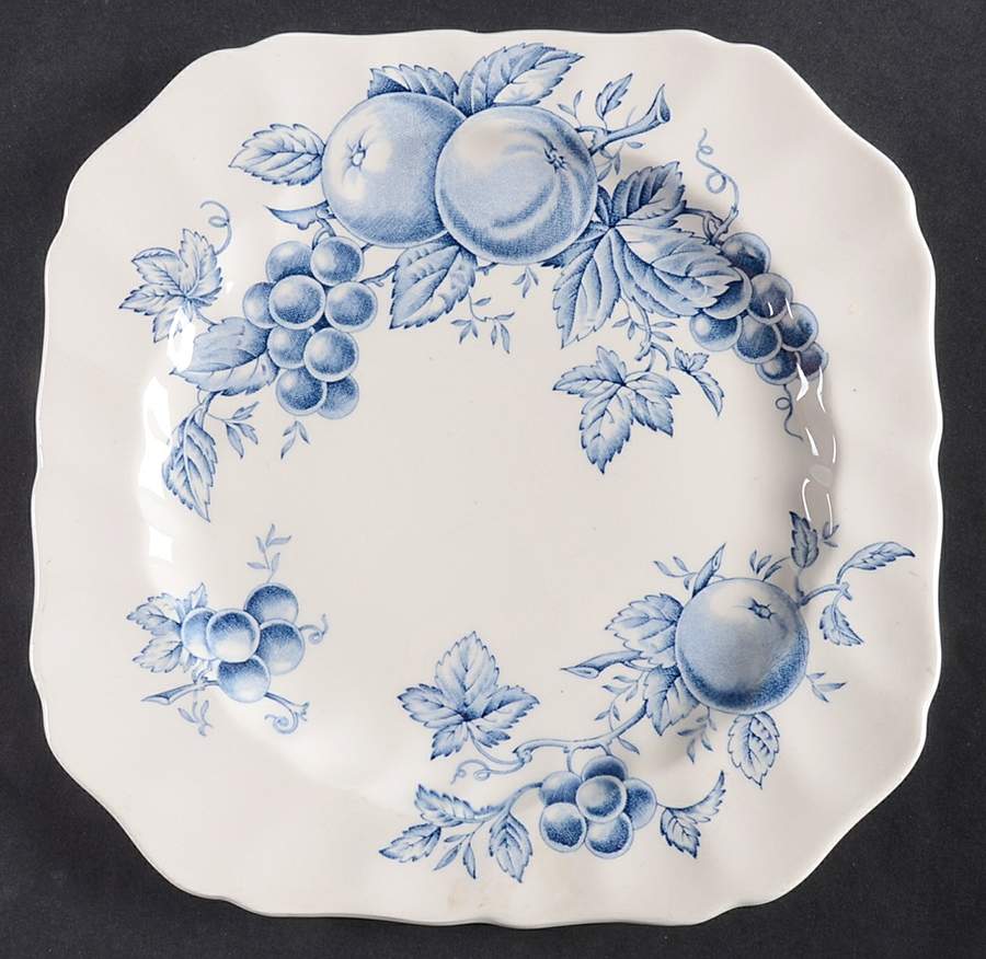 Harvest Time Blue Square Salad Plate by Johnson Brothers-1