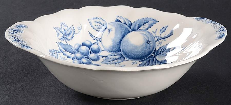 Harvest Time Blue Lugged Cereal Bowl by Johnson Brothers-1