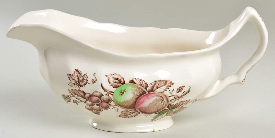 Harvest Time Brown Multicolor Gravy Boat by Johnson Brothers-1