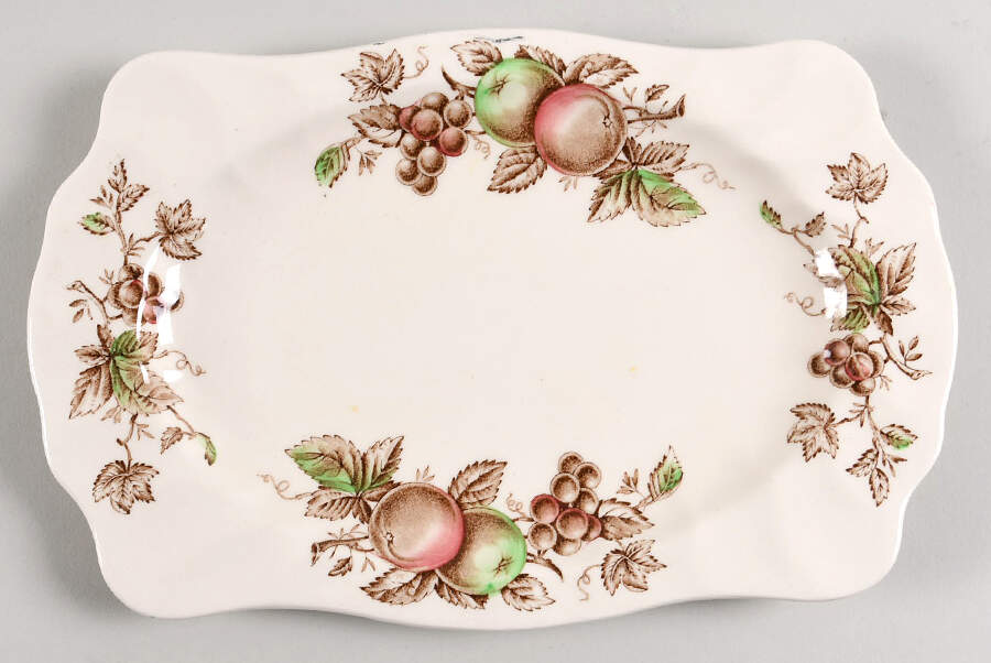 Harvest Time Brown Multicolor Large Sandwich Tray by Johnson Brothers-1