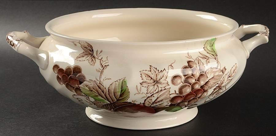 Harvest Time Brown Multicolor Tureen No Lid by Johnson Brothers-1