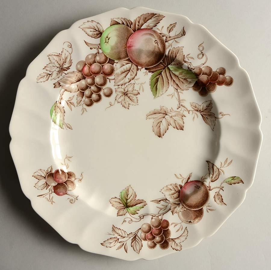 Harvest Time Brown Multicolor Service Plate (Charger) by Johnson Brothers-1