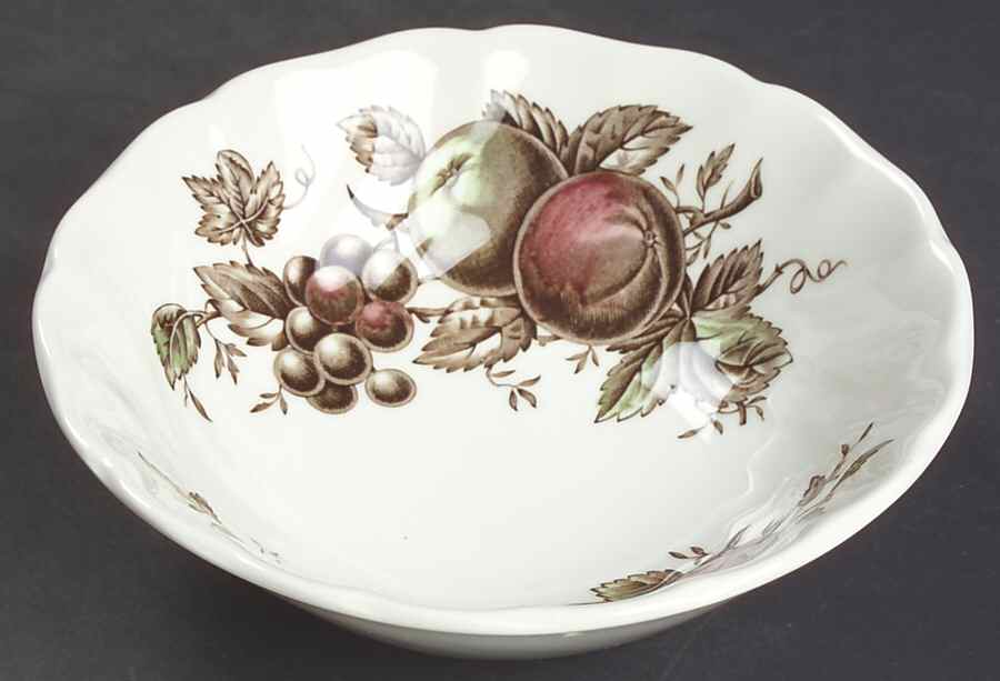 Harvest Time Brown Multicolor Coupe Cereal Bowl by Johnson Brothers-1