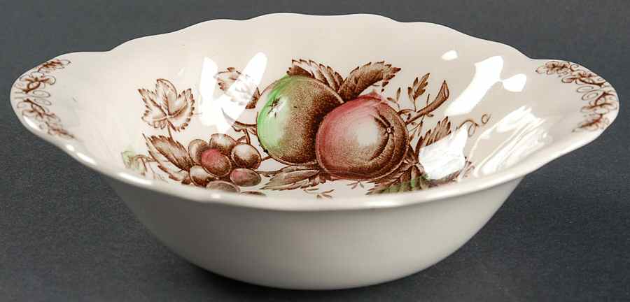 Harvest Time Brown Multicolor Lugged Cereal Bowl by Johnson Brothers-1