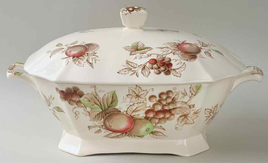 Harvest Time Brown Multicolor Rectangular Tureen & Lid by Johnson Brothers-1