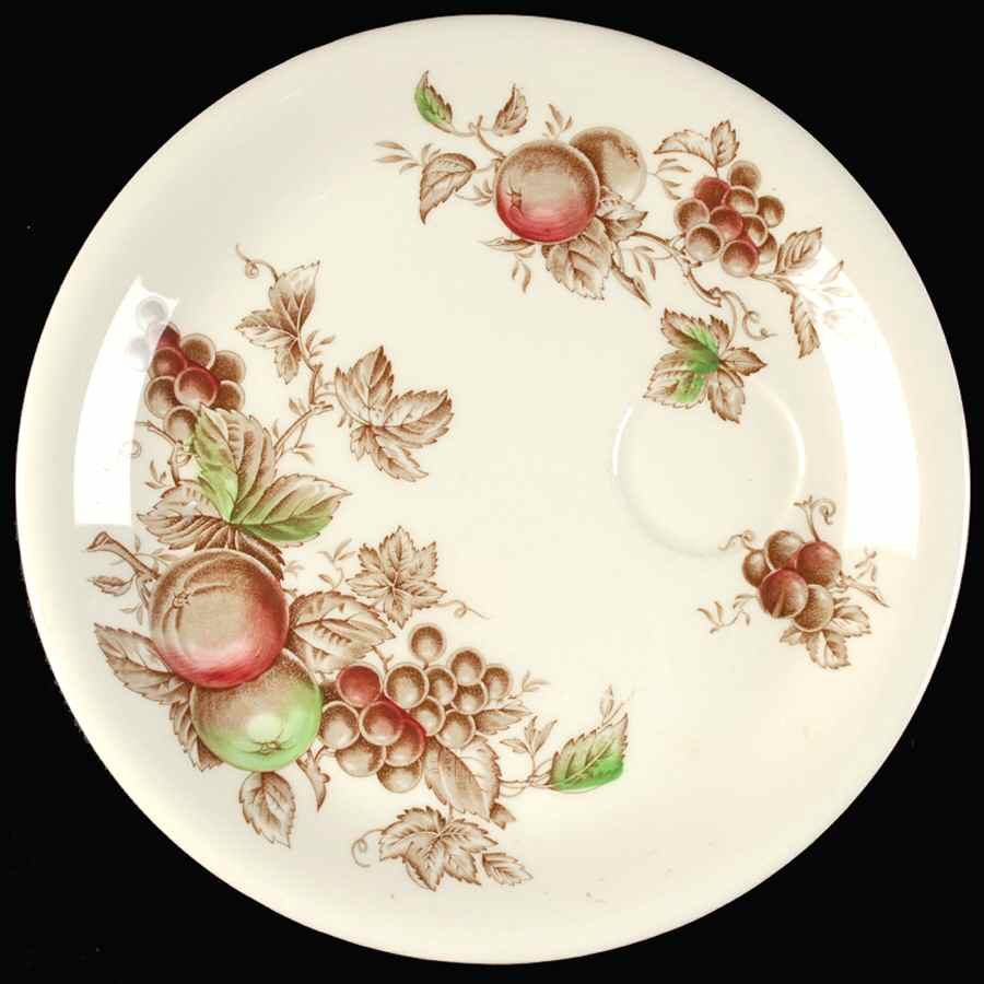 Harvest Time Brown Multicolor Snack Plate by Johnson Brothers-1