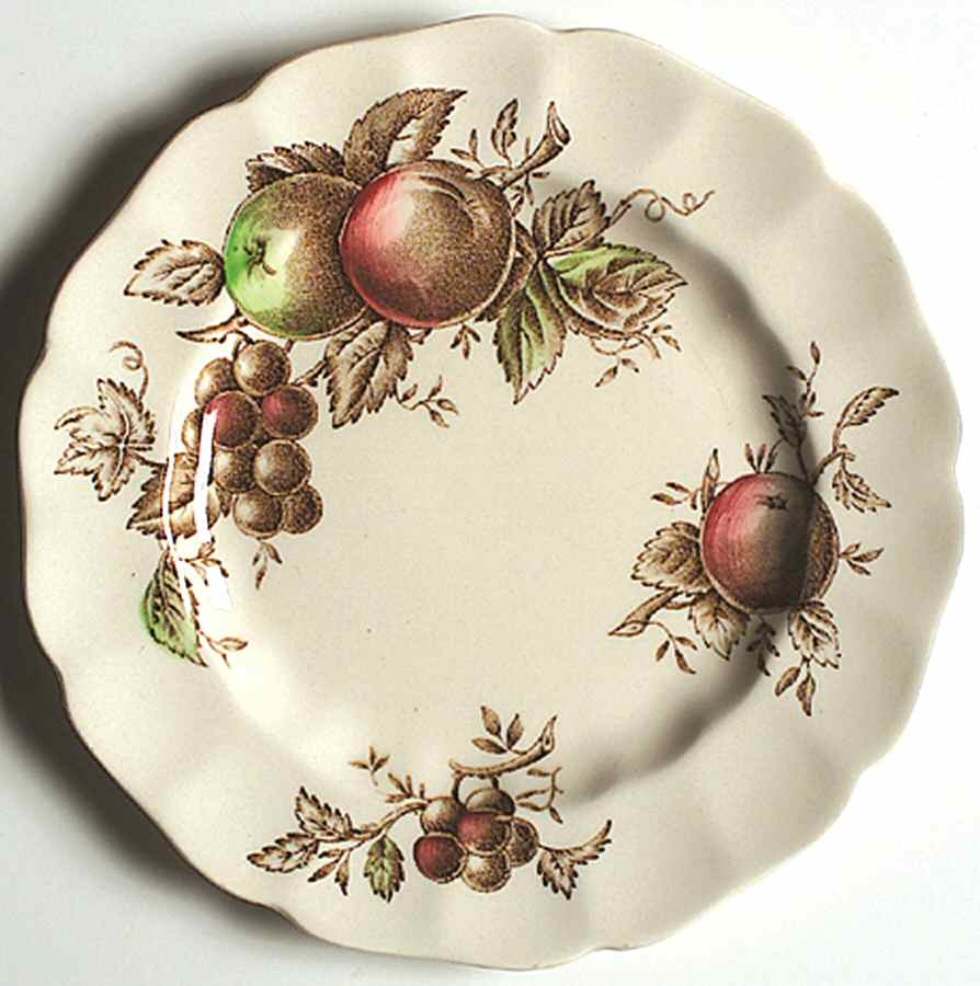 Harvest Time Brown Multicolor Bread & Butter Plate by Johnson Brothers-1