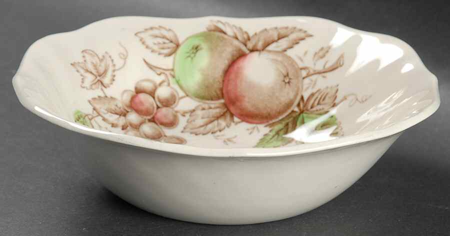 Harvest Time Brown Multicolor Square Cereal Bowl by Johnson Brothers-1