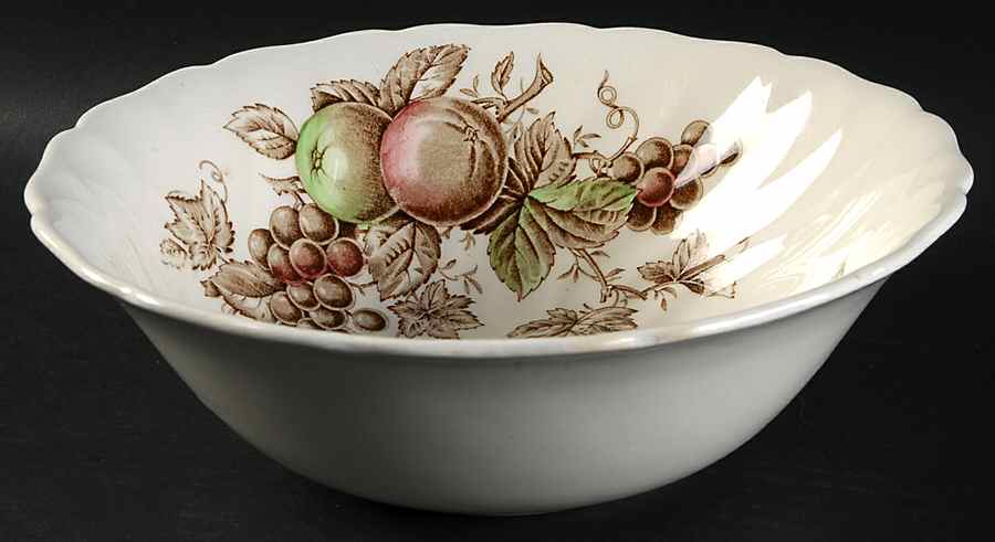 Harvest Time Brown Multicolor 9" Round Vegetable Bowl by Johnson Brothers-1