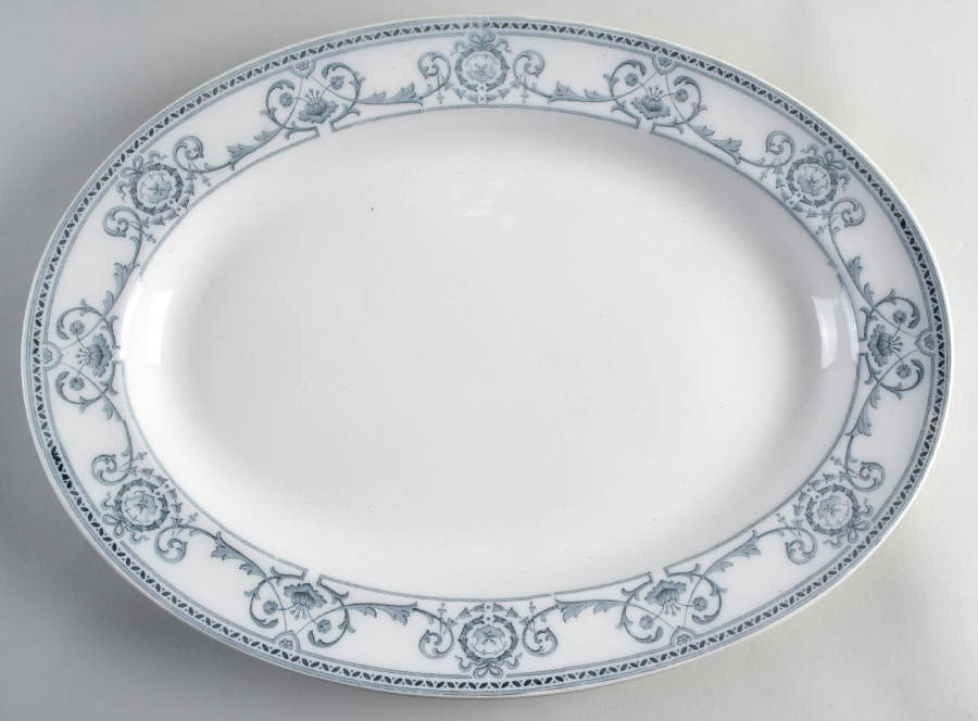 Haverhill No Gold 18" Oval Serving Platter by Johnson Brothers-1