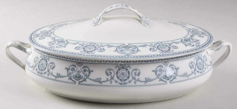 Haverhill No Gold Oval Covered Vegetable by Johnson Brothers-1