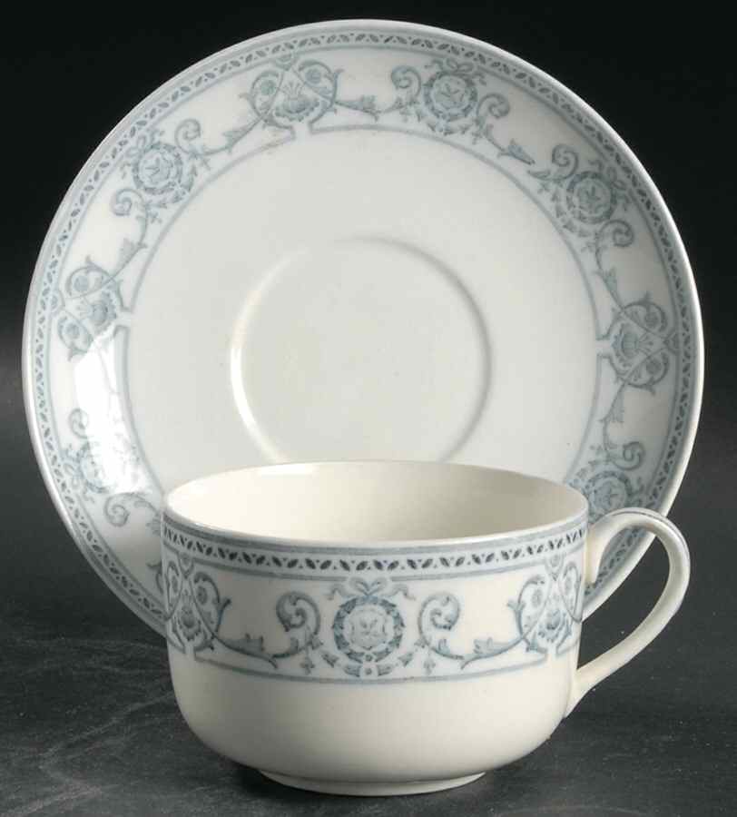 Haverhill No Gold Oversized Cup & Saucer Set by Johnson Brothers-1