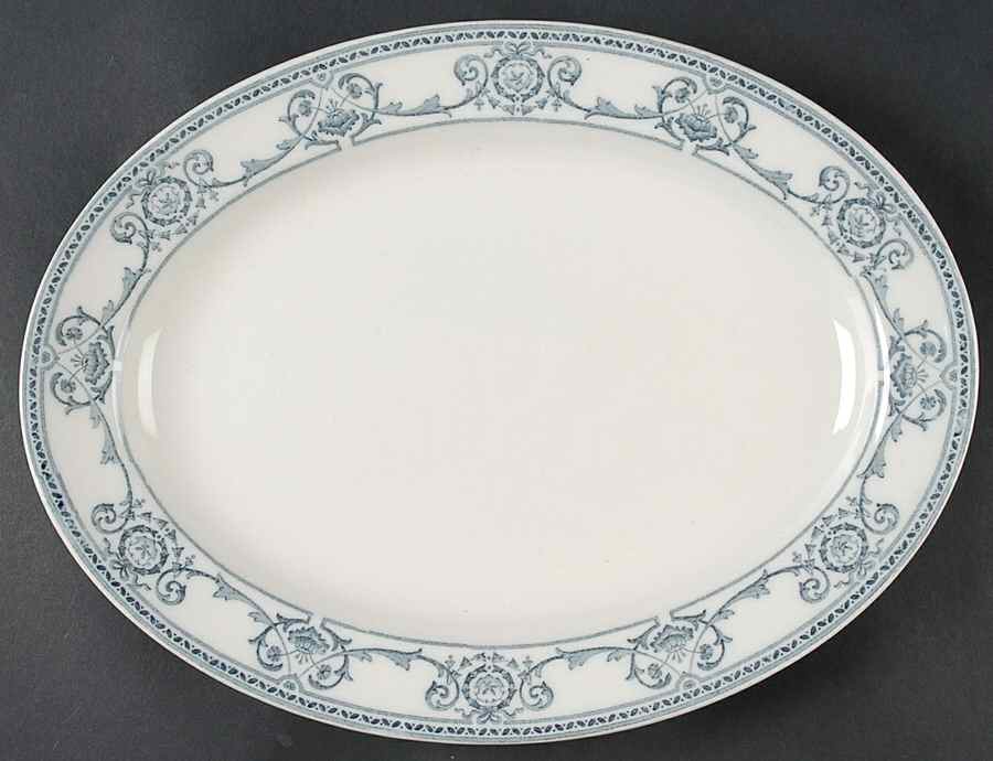 Haverhill No Gold 12" Oval Serving Platter by Johnson Brothers-1