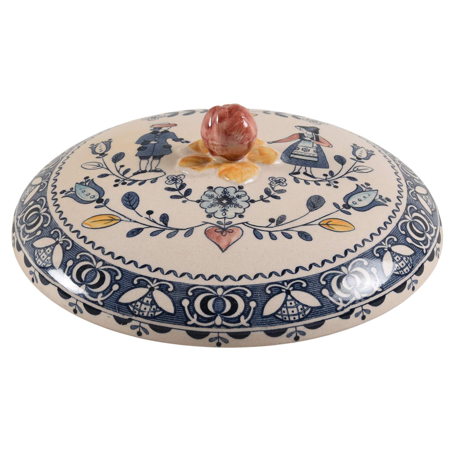 Hearts & Flowers Smooth Lid for Round Vegetable by Johnson Brothers-1