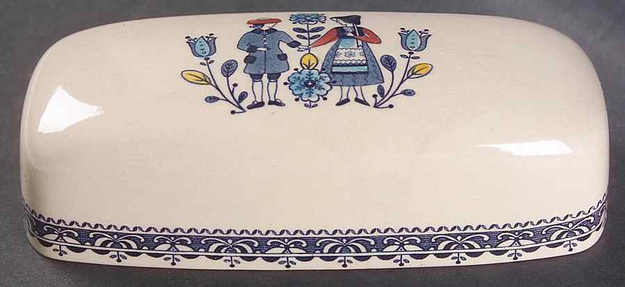 Hearts & Flowers Smooth Lid for 1/4 Lb Butter by Johnson Brothers-1