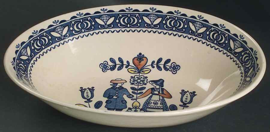 Hearts & Flowers Smooth 9" Oval Vegetable Bowl by Johnson Brothers-1