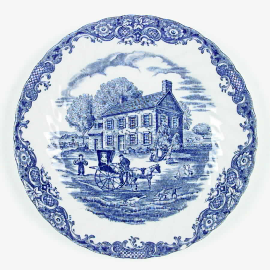 Heritage Hall Blue Dessert/Pie Plate by Johnson Brothers-1