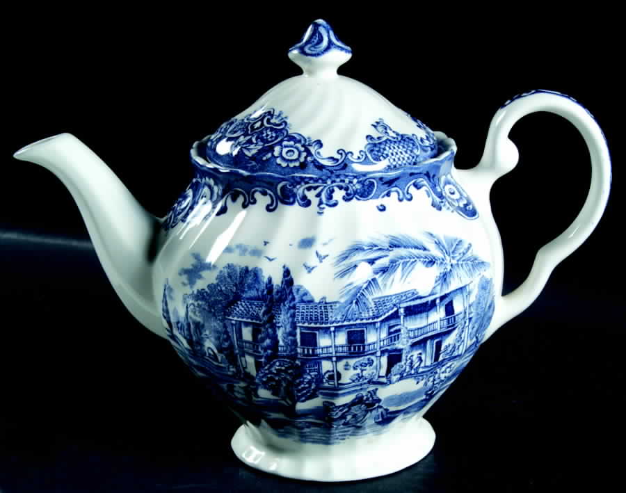 Heritage Hall Blue Teapot & Lid by Johnson Brothers-1