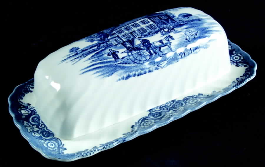 Heritage Hall Blue 1/4 Lb Covered Butter by Johnson Brothers-1