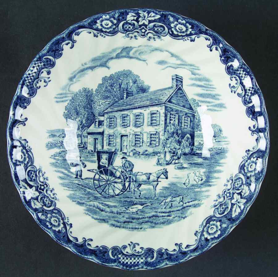 Heritage Hall Blue Coupe Cereal Bowl by Johnson Brothers-1