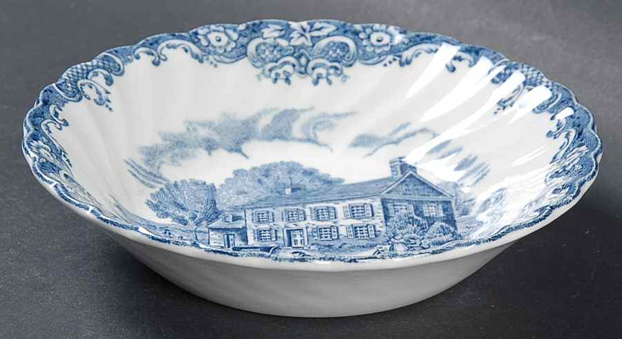 Heritage Hall Blue Fruit/Dessert (Sauce) Bowl by Johnson Brothers-1